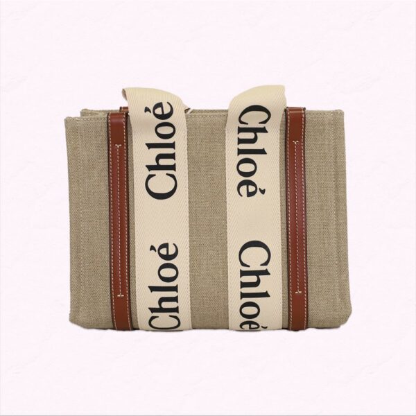 SMALL TOTE WHITE/BROWN