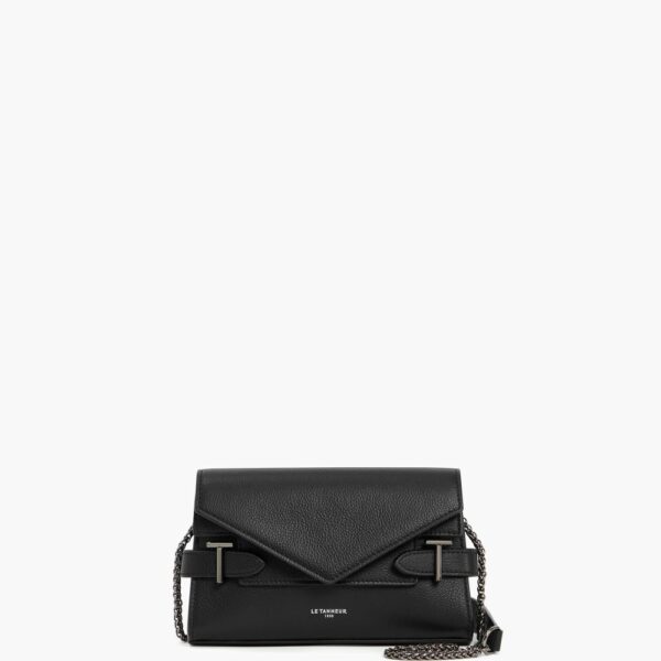 POCHETTE DOUBLE RABAT NOIR